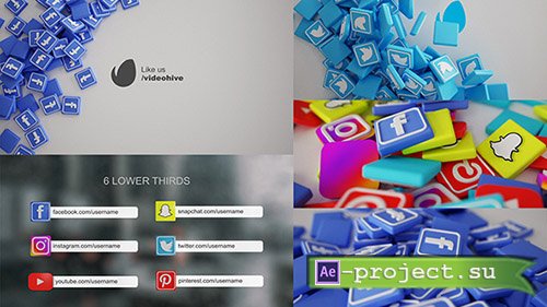 Videohive: Social Media Pack 3D - Project for After Effects