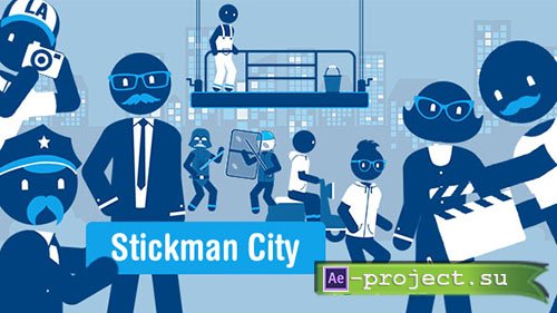 Videohive: Stickman City - Explainer Video Kit - Project for After Effects 