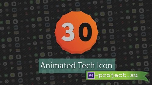 Infographic Presets 30 Animated Tech Icon 44402 - After Effects Templates