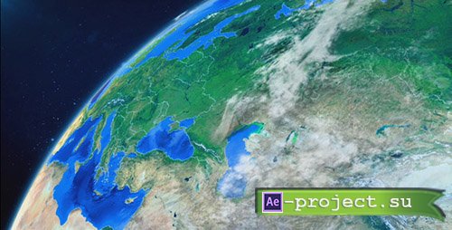 Videohive: World Map Earth Zoom V2 - Project for After Effects