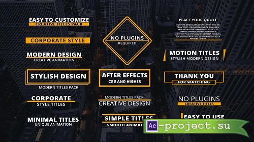 15 Corporate Titles - After Effects Templates