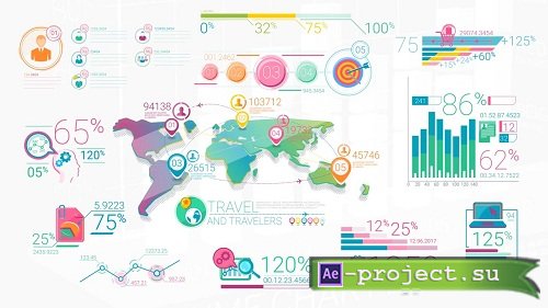 Colorful Corporate Infographic Elements - After Effects Templates