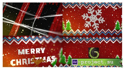 Videohive: Knitted Christmas Sweater Logo Reveal - Project for After Effects 