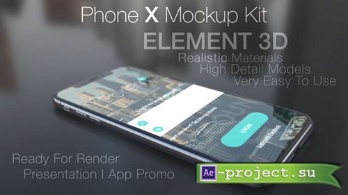Videohive: Phone X Mockup Kit - Project for After Effects