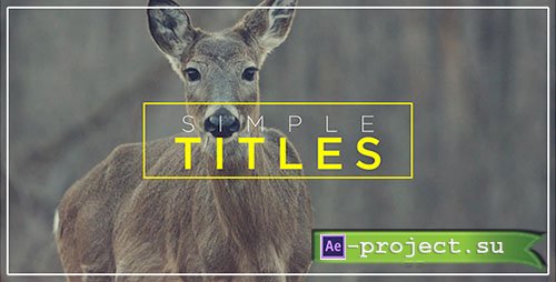 Videohive: Minimal Transitions & Titles - Project for After Effects 