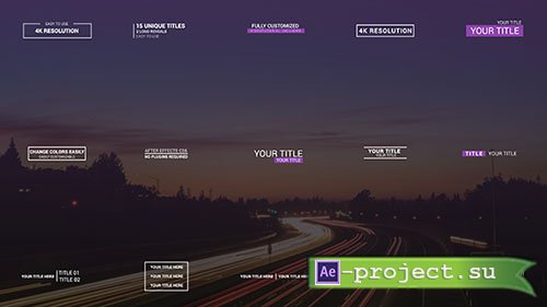 Videohive: Minimal Titles 4K - Project for After Effects 