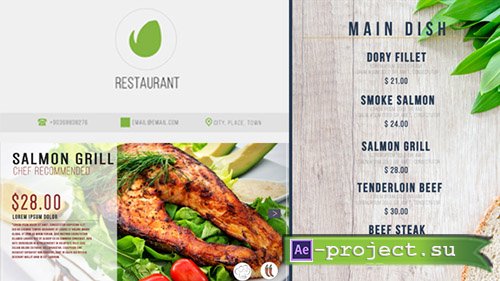 Videohive: Restaurant Digital Food Menu - Project for After Effects 