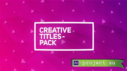 Videohive: Creative Titles Package - Project for After Effects 