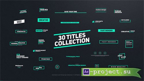 Videohive: Titles Animation 20625695 - Project for After Effects 