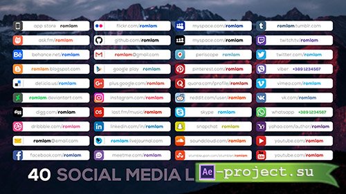 Videohive: Social Media Lower Thirds 20334014 - Project for After Effects 
