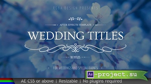 Videohive: Wedding Titles 20439562 - Project for After Effects 