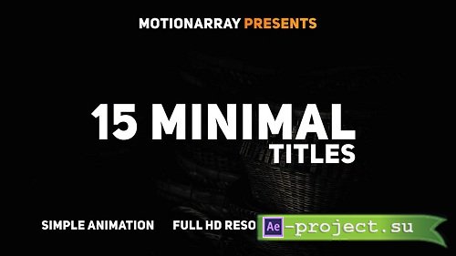 15 Minimal Titles 50755 - After Effects Templates