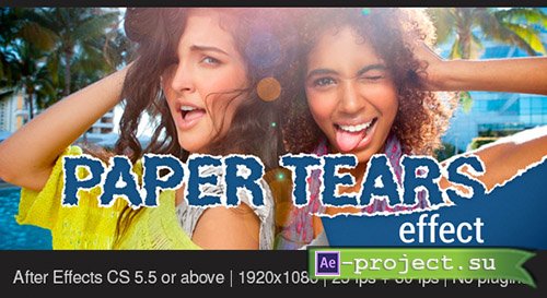 Videohive: Paper Tears - Project for After Effects