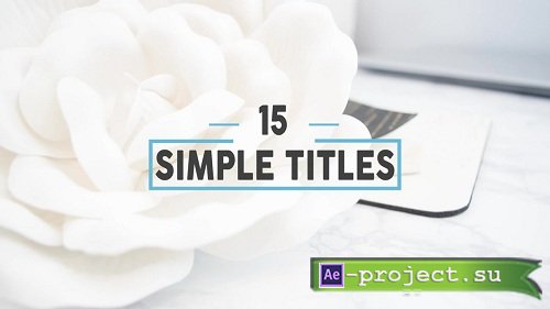 15 Simple Titles 1906495 - After Effects Templates