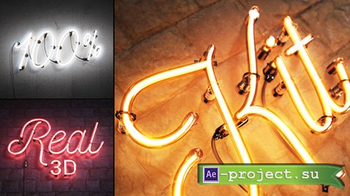 Videohive: Real 3D Neon Kit - Project for After Effects 