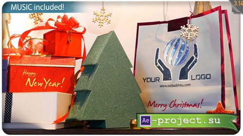 Videohive: Christmas Gifts Logo - Storefront Digital Signage - Project for After Effects 