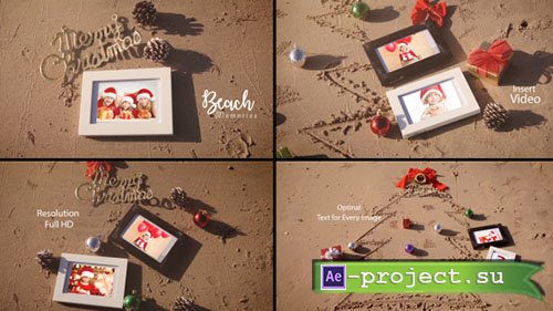 Videohive: Christmas Photo Frame On Thee Beach - Project for After Effects 