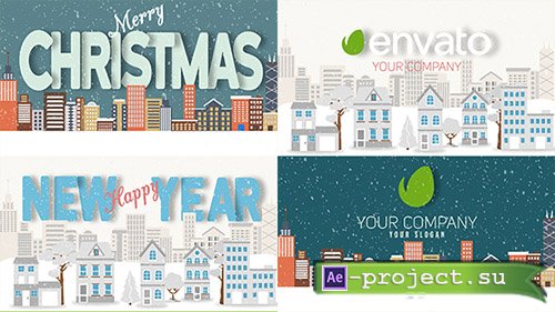 Videohive: Christmas and New Year Text with Logo Reveal - Project for After Effects