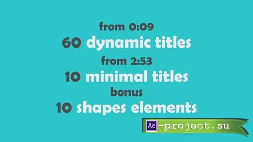 Videohive: 70 Text Animations Pack - Project for After Effects 