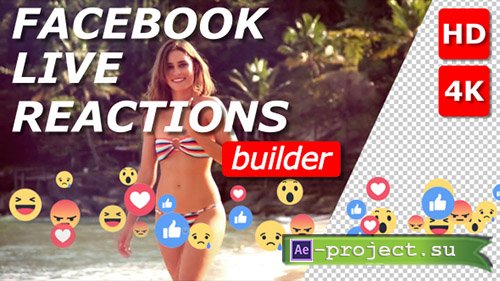 Videohive: Facebook Live Reactions Builder - Project for After Effects