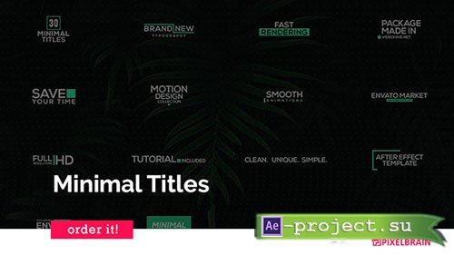 Videohive: Minimal Titles 20817426 - Project for After Effects 