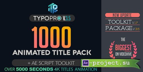 Videohive: Typopro | Typography Pack - Title Animation - After Effects Project & Script 