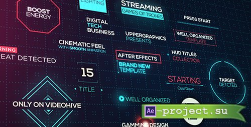 Videohive: Cinematic HUD Titles - Project for After Effects