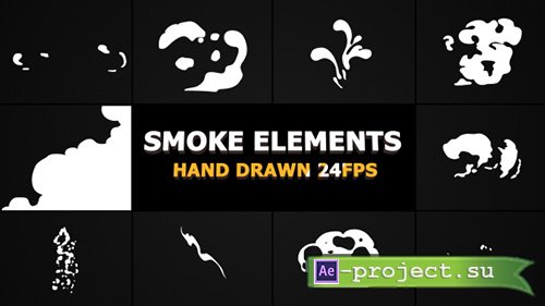 Videohive: Cartoon Smoke Elements And Transitions - Project for After Effects 