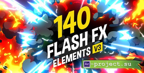 Videohive: 140 Flash FX Elements V3 - Project for After Effects