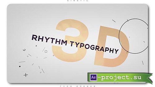 Videohive: 3D Rhythm Typography Intro - Project for After Effects 