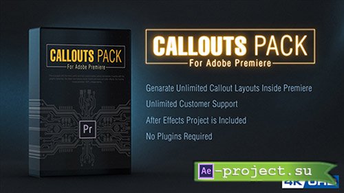 Videohive: Callout Line Pack For Premiere - Project for After Effects 