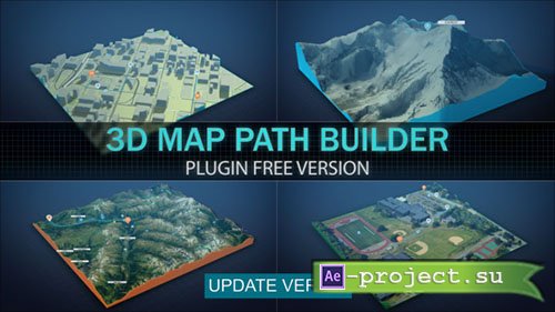 Videohive: 3D Map Path Builder - Project for After Effects 