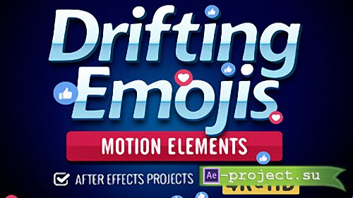 Digital Juice: Drifting Emoji - Project for After Effects 