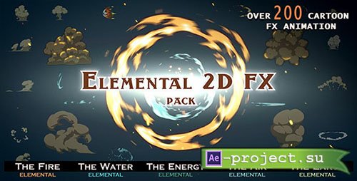 Videohive: Elemental 2D FX pack [200 elements] - Motion Graphic 