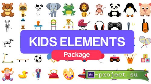 Videohive: Kids Elements Package- Project for After Effects 