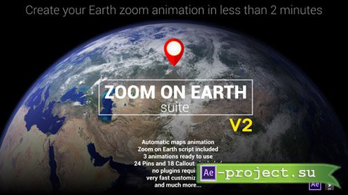 Videohive: Zoom On Earth Suite v2 - Project for After Effects 