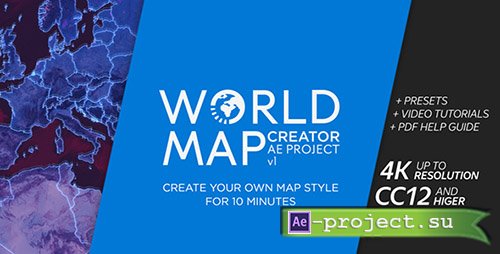 Videohive: World Map Creator - Project for After Effects