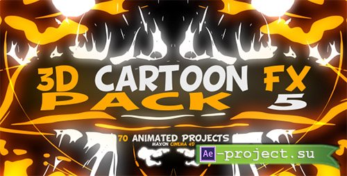 Videohive: 3D Cartoon FX Pack 5 - Cinema 4D Templates