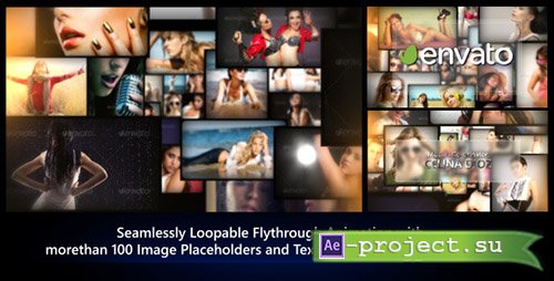 Videohive: Photos Galaxy - Loopable Flythrough Animation - Project for After Effects  