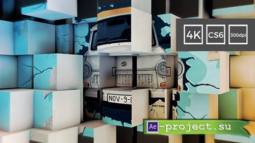 Videohive: 3D Cubes Wall Display in 4K - Project for After Effects