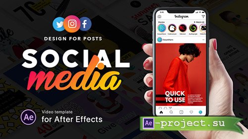 Videohive: Social Media - Design for Posts - Project for After Effects 
