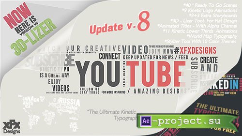 Videohive: Kinetic Typography Pack V8.0 - Project for After Effects 