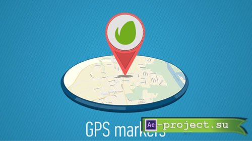 Videohive: GPS Markers Map - Project for After Effects 