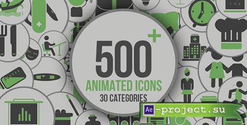 Videohive: Animated Icons 500+ - Project for After Effects