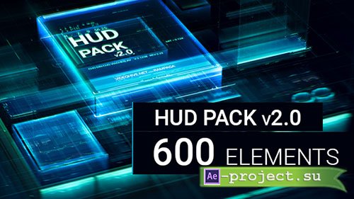 Videohive: HUD Pack v2.0 - 600 elements - Project for After Effects