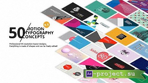 Videohive: 50 Motion Typography Concepts - Project for After Effects 
