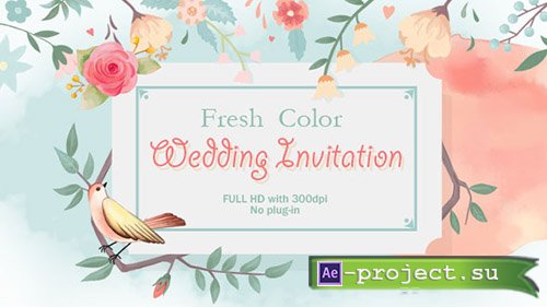 Videohive: Fresh Color Wedding Invitation - Project for After Effects 