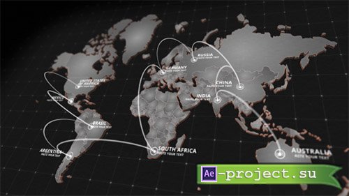 Videohive: World Map Kit 20592273 - Project for After Effects