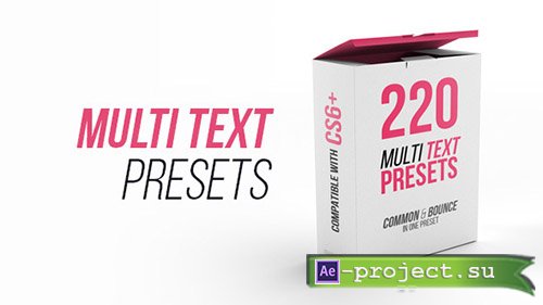 Videohive: Multi Text Presets - Project for After Effects 