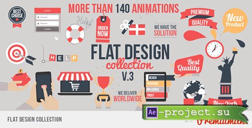 Videohive: Flat Design V3 - Project for After Effects 
